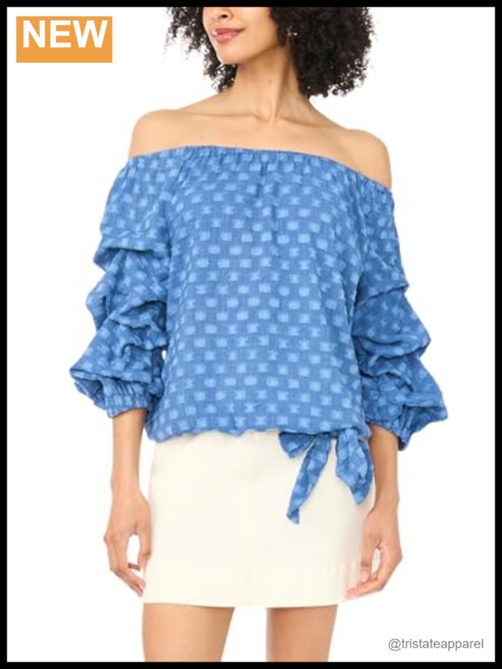 Off Shoulder Bubble Sleeve Blouse Womens Square Neck Long Sleeve Blouse 100%